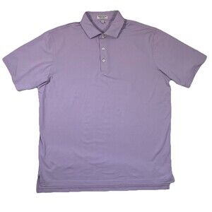 Peter Millar Mens Summer Comfort Polo Shirt XL Purple Collared Golf Prep